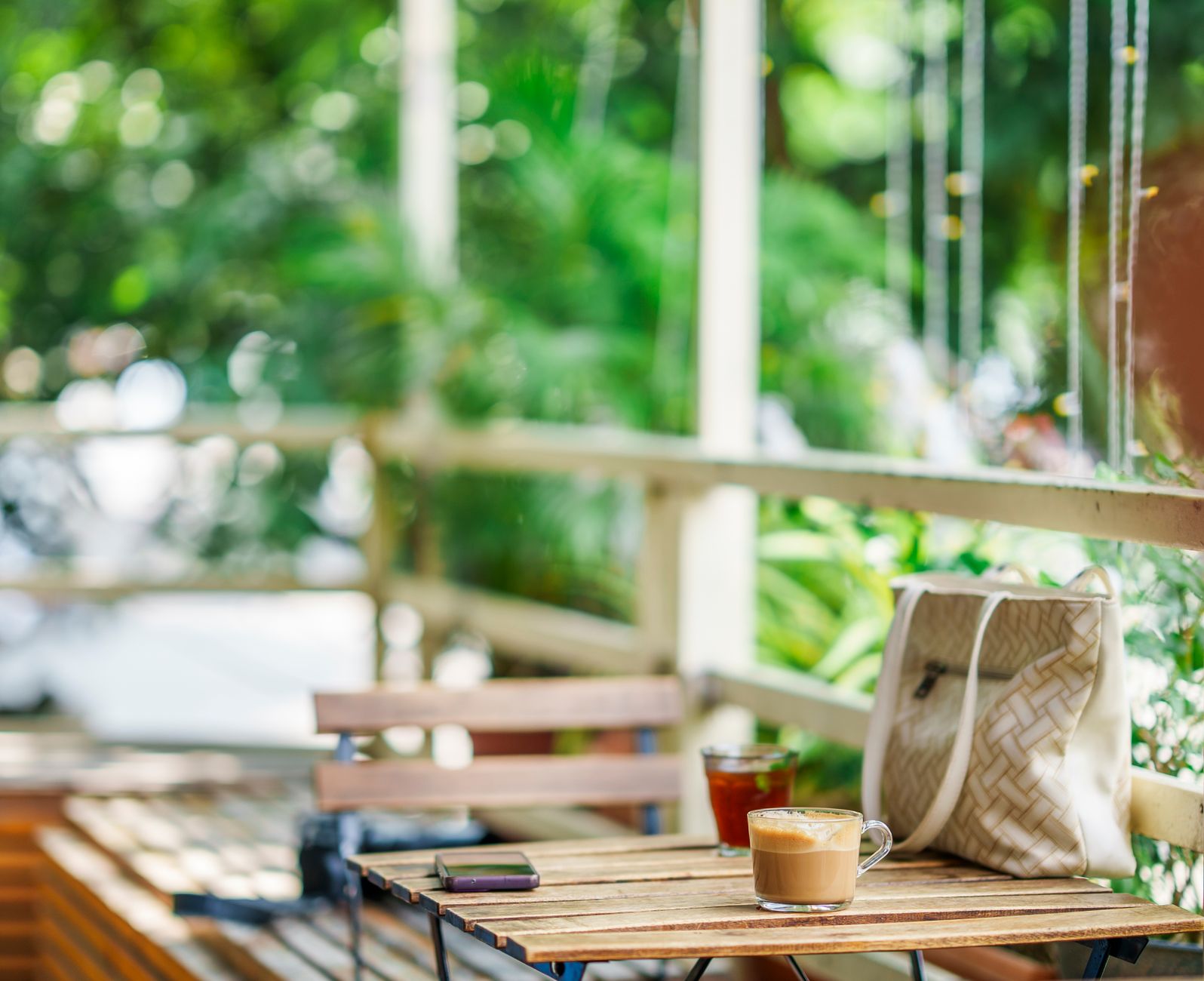 The dog-friendly patio